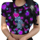 Stitch Graphic Crop Tops