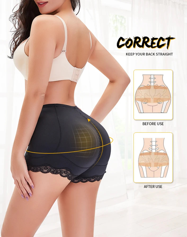 Padded Butt lifter Corrective Underwear Butt Enhancer Body Shaper Modeling Strap Fake Hip Shapwear Underwear Push Up Panties