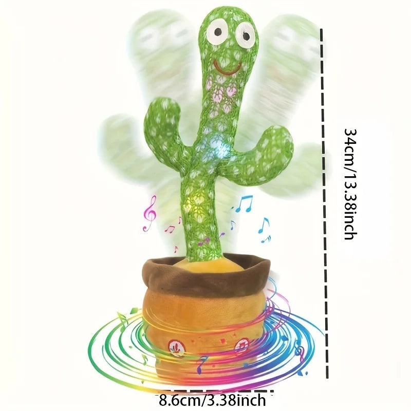 Talking Cactus Toy Dancing Cactus Baby Toy with Lighting Singing Mimicking Cactus Baby Toys Repeat What You Say Cactus Record