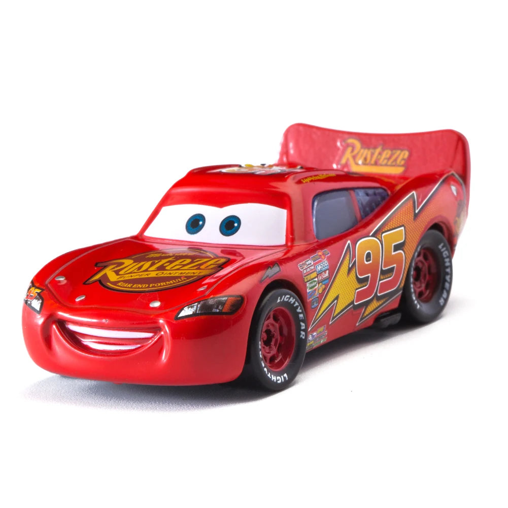 Cars Disney Pixar Cars Lightning McQueen 1:55 Alloy Metal Model Car Toy Mater Sheriff Metal Toys Vehicles Boy Children Gifts