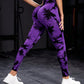 Woma Yoga Trendy Tie Dye Yoga Tights Seamless High Stretch Tummy Control Gym Leggings Seamless Tie Dye Leggings 2023 New