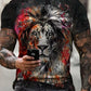 Fast Fashion - Lion Print Graphic T-Shirts