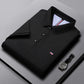 Men's Fitted Short Sleeve Casual Embroidered Polo