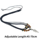 Men's Mali Necklace - Stacked Leather-Roped Polished Arrowhead