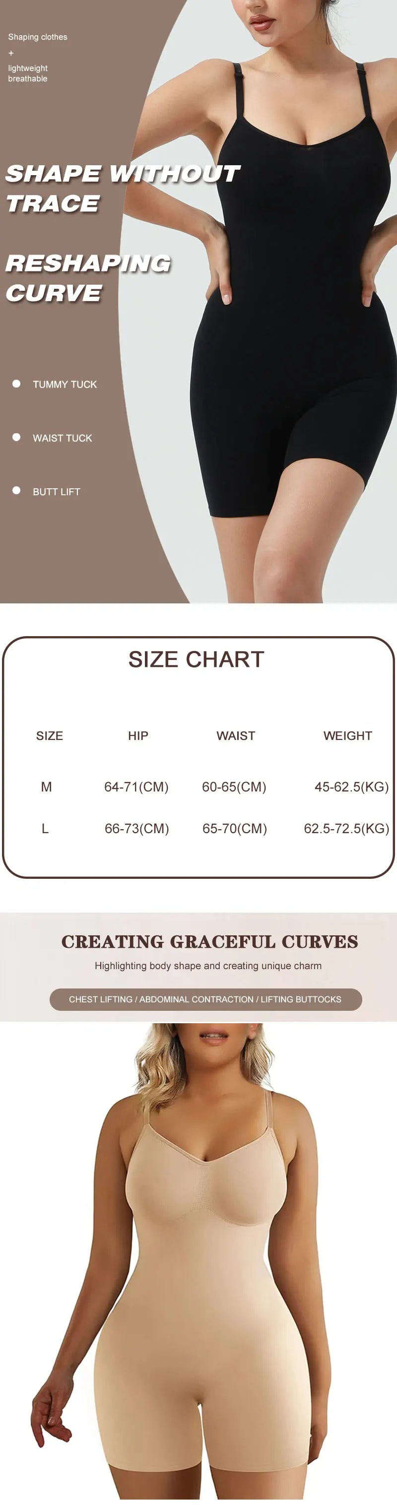 Women's New All Seasons Seamless Jumpsuit Elastic High-Waisted Sling Corset Lift Buttocks Abdominal Shapewear Bodysuit Body Suit