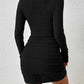 New Sexy Mini Dress For Women Autumn Black Solid Turtleneck Long Sleeves Sheath Dress Club Elegant Bodycon Party Dresses Female