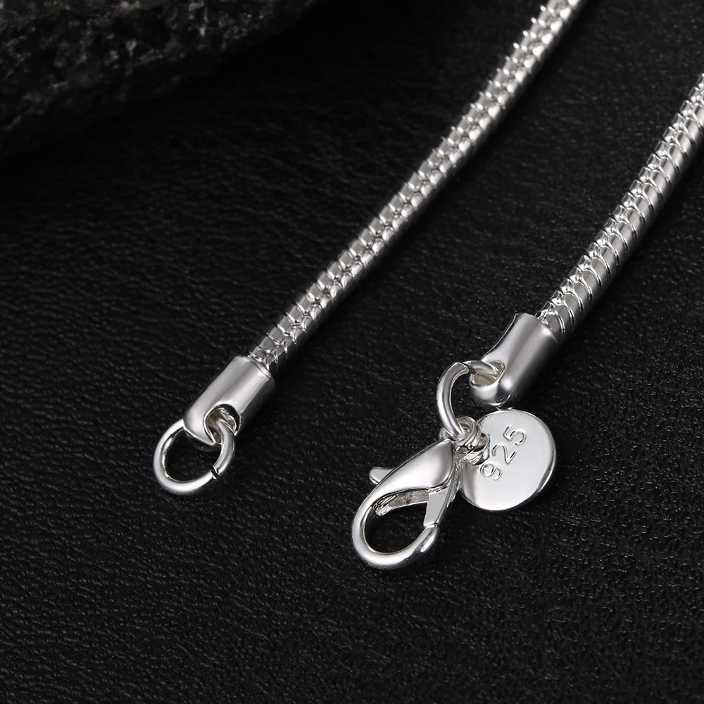 40-75cm 925 Sterling Silver Snake Chain