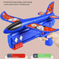 Catapult Foam Plane Gun Fire Outdoor Sports Hand Toss Flying Glider Toy Boys GGirls