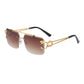 Rimless Leopard Ocean-Film Sunglasses - UV400
