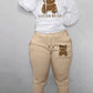 Lover Bear Letter Print Kangaroo Pocket Tracksuit 2pc Set V3