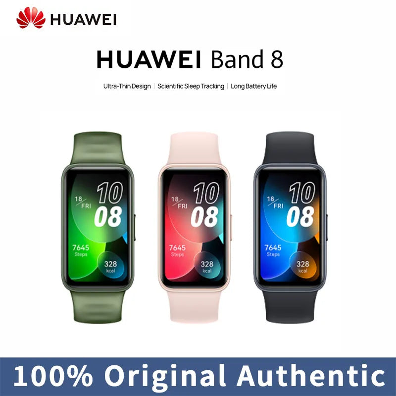 HUAWEI Original Band 8 Smart Band All-day Blood Oxygen 1.47'' AMOLED Screen Heart Rate Smartband 2 Weeks Battery Life Waterproof