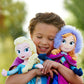 40cm Anime Frozen Plush Princess Anna Kawaii Doll Snow Queen Princess Anna Elsa Soft Stuffed Toys Gifts For Girls Birthday Kids