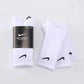 Nike Unisex White-Black 3-Pair Socks