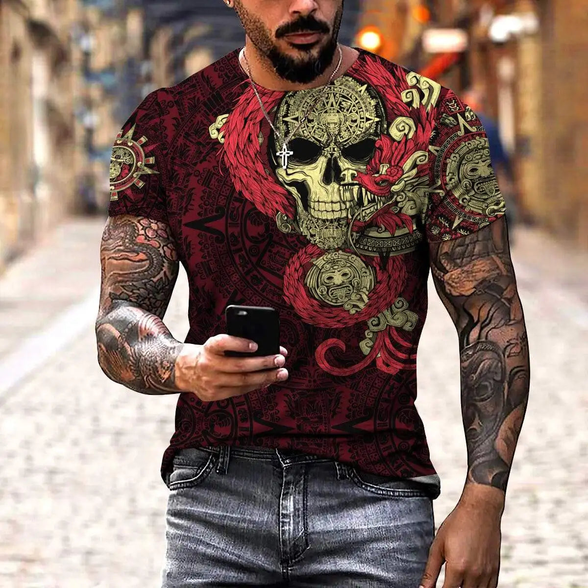 Aztec Graphic T-Shirts - Men's