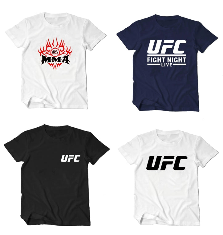 UFC Short Sleeve T-shirt Wulin Style Menswear Clothing Comprehensive Fighting MMA Half Sleeve Sanda Boxing Loose Clothes